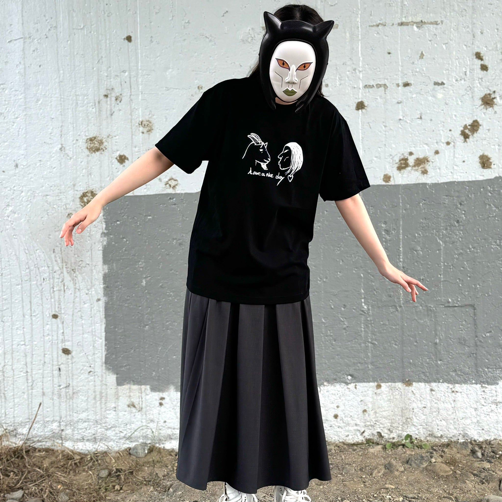 ヤギVSおろちんゆー　ビートボックスTシャツ