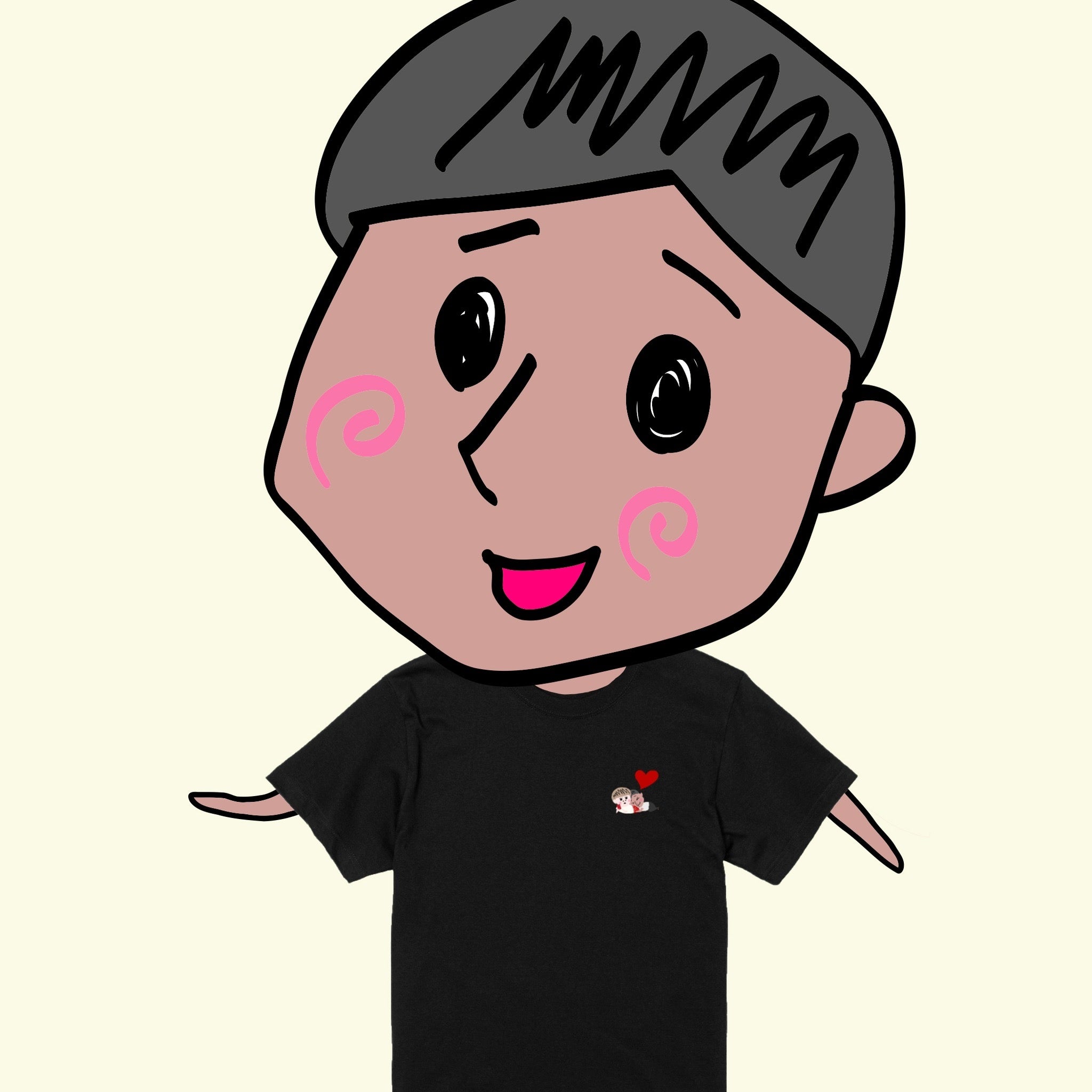 ☆ケツラブTシャツ　黒