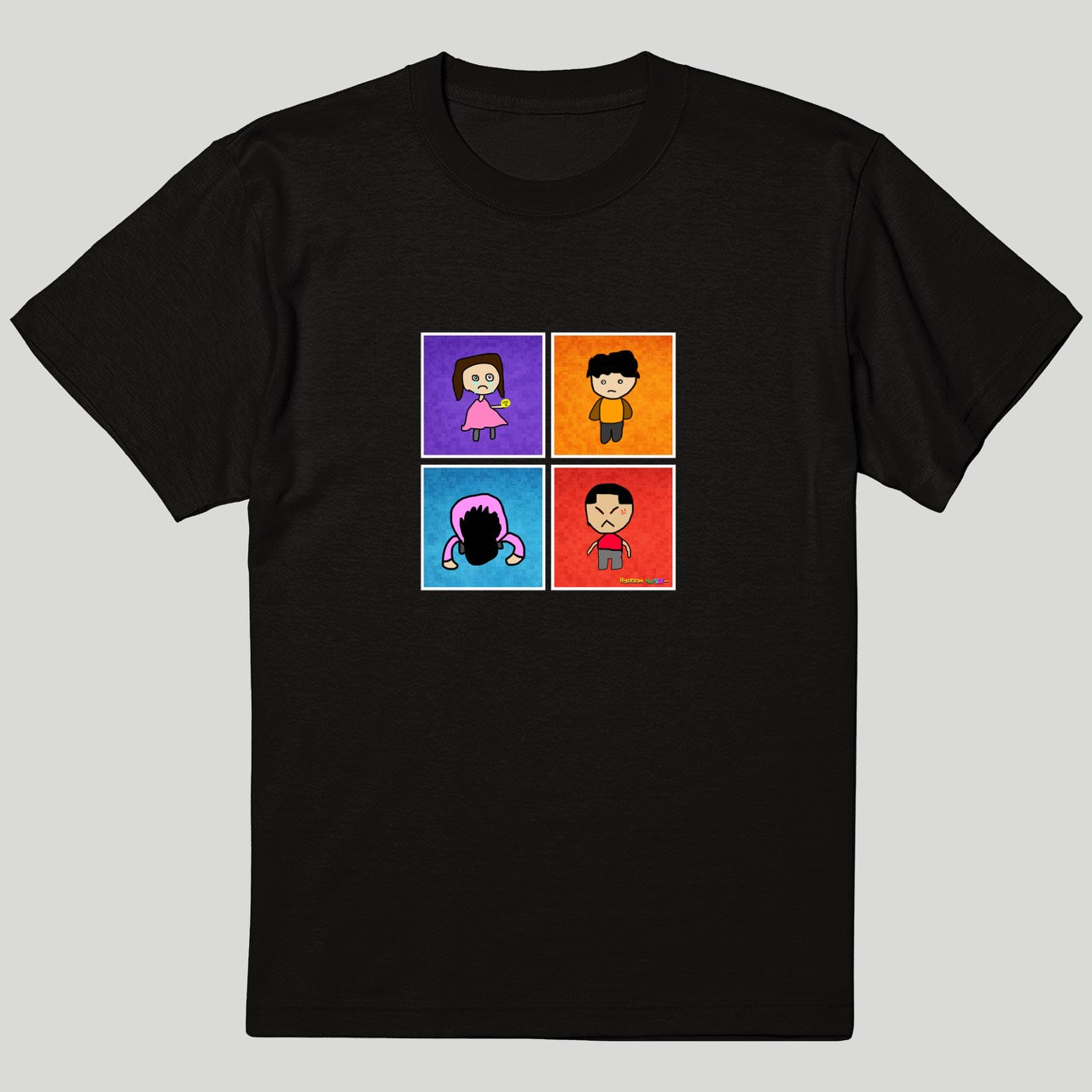 手描き4人Tシャツ