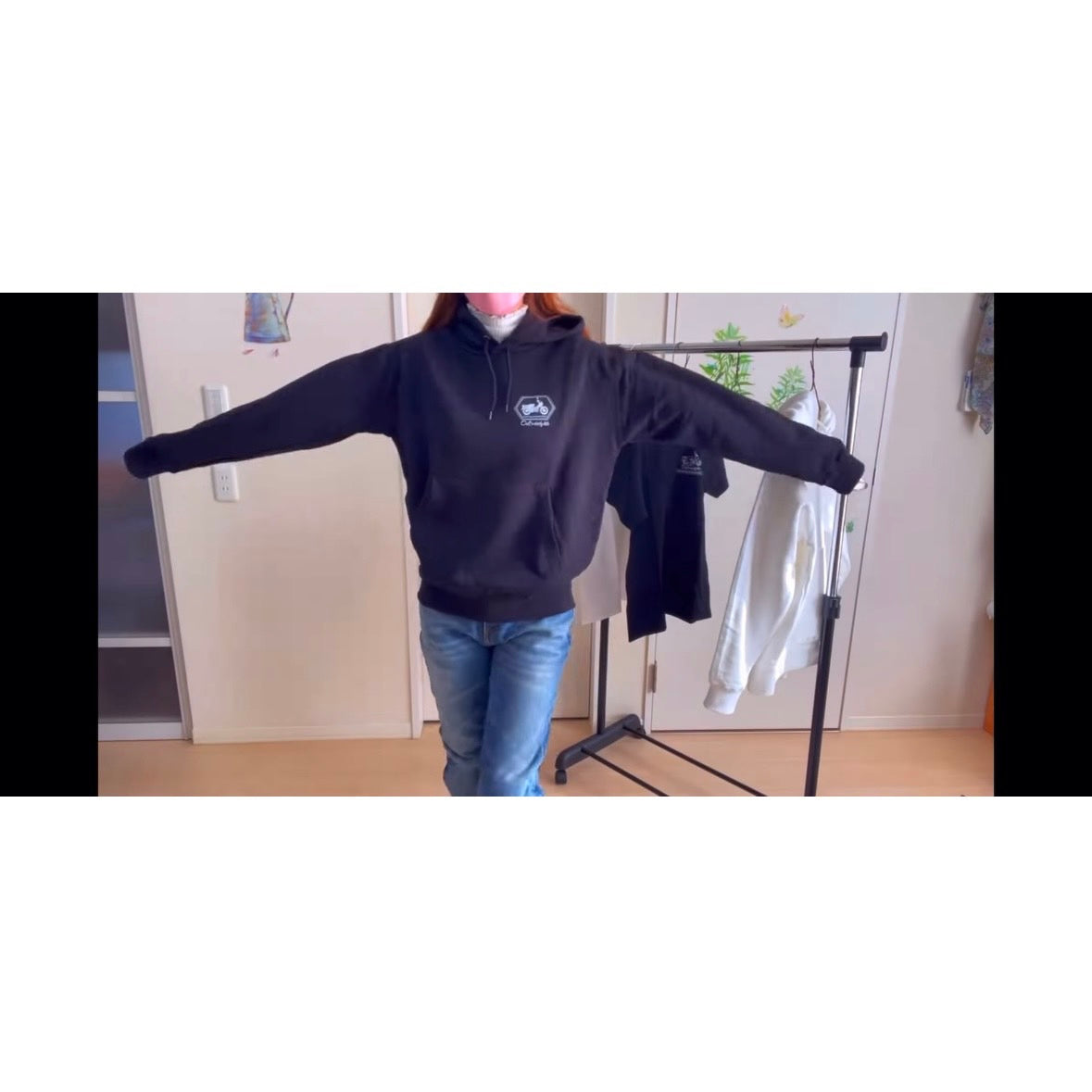 MOMOKOパーカー　ブラック