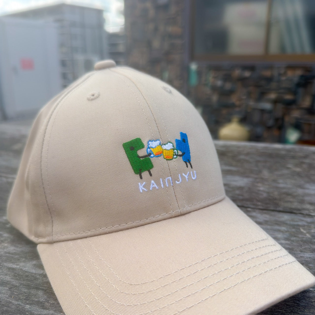 KAINJYU乾杯ロゴ刺繡キャップ