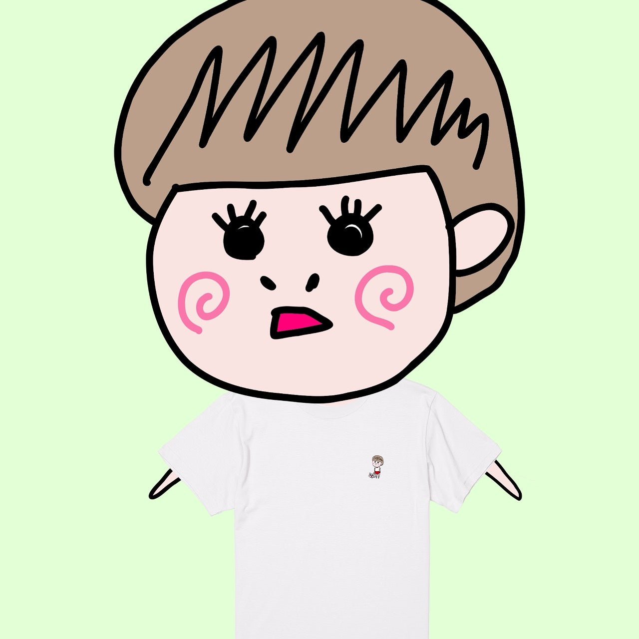 ☆かなっぺ&アナちゃんTシャツ　白/黒