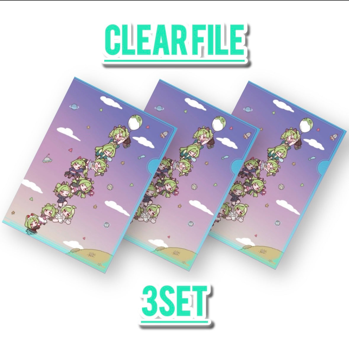 △.DELUTAYA Clear File 3set