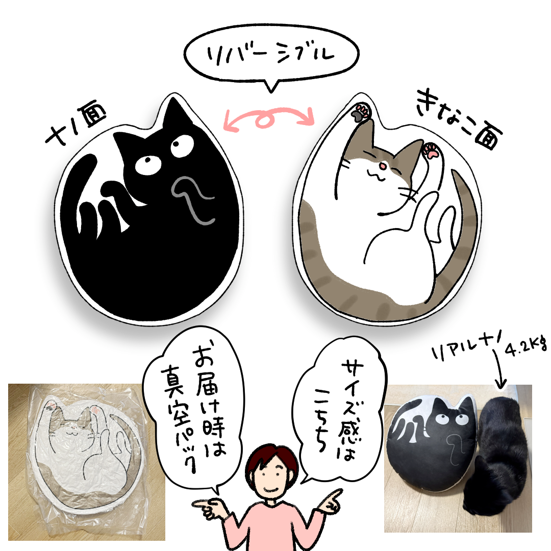 【数量限定】ナノときなこリバーシブルクッション