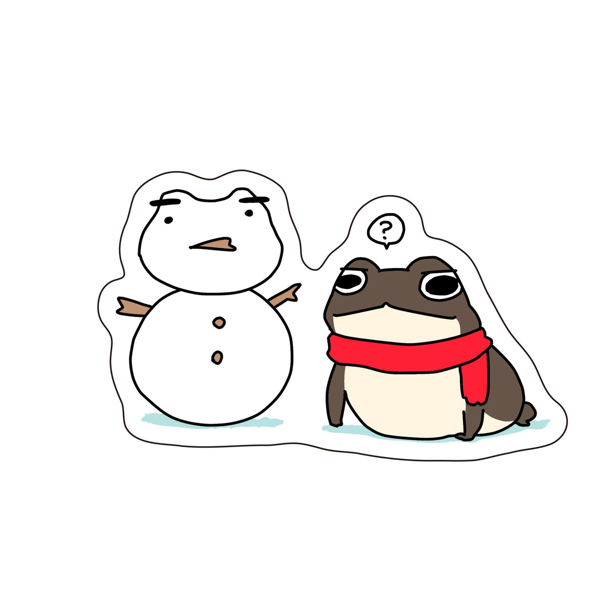 【送料無料】雪だるまステッカー